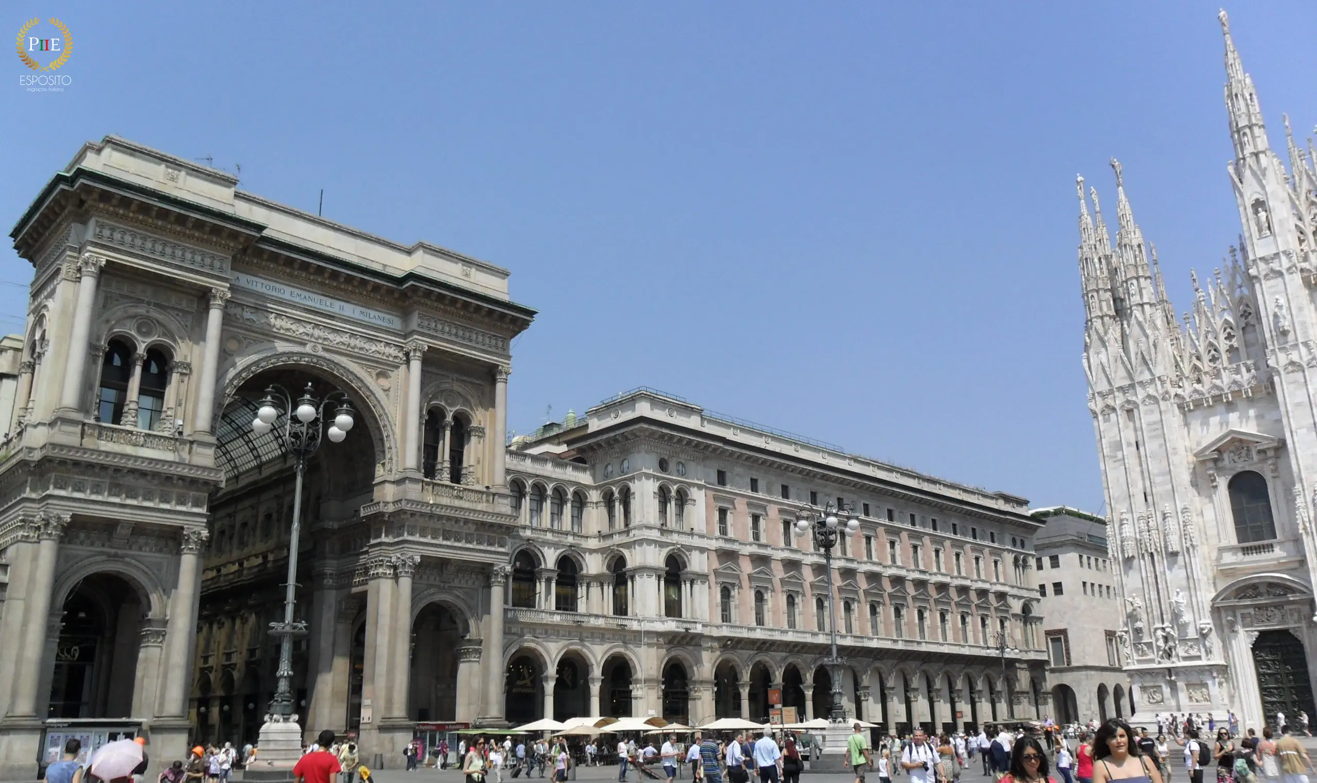 Praça Duomo + Galeria Vittorio Emanuele (Milão - Itália)