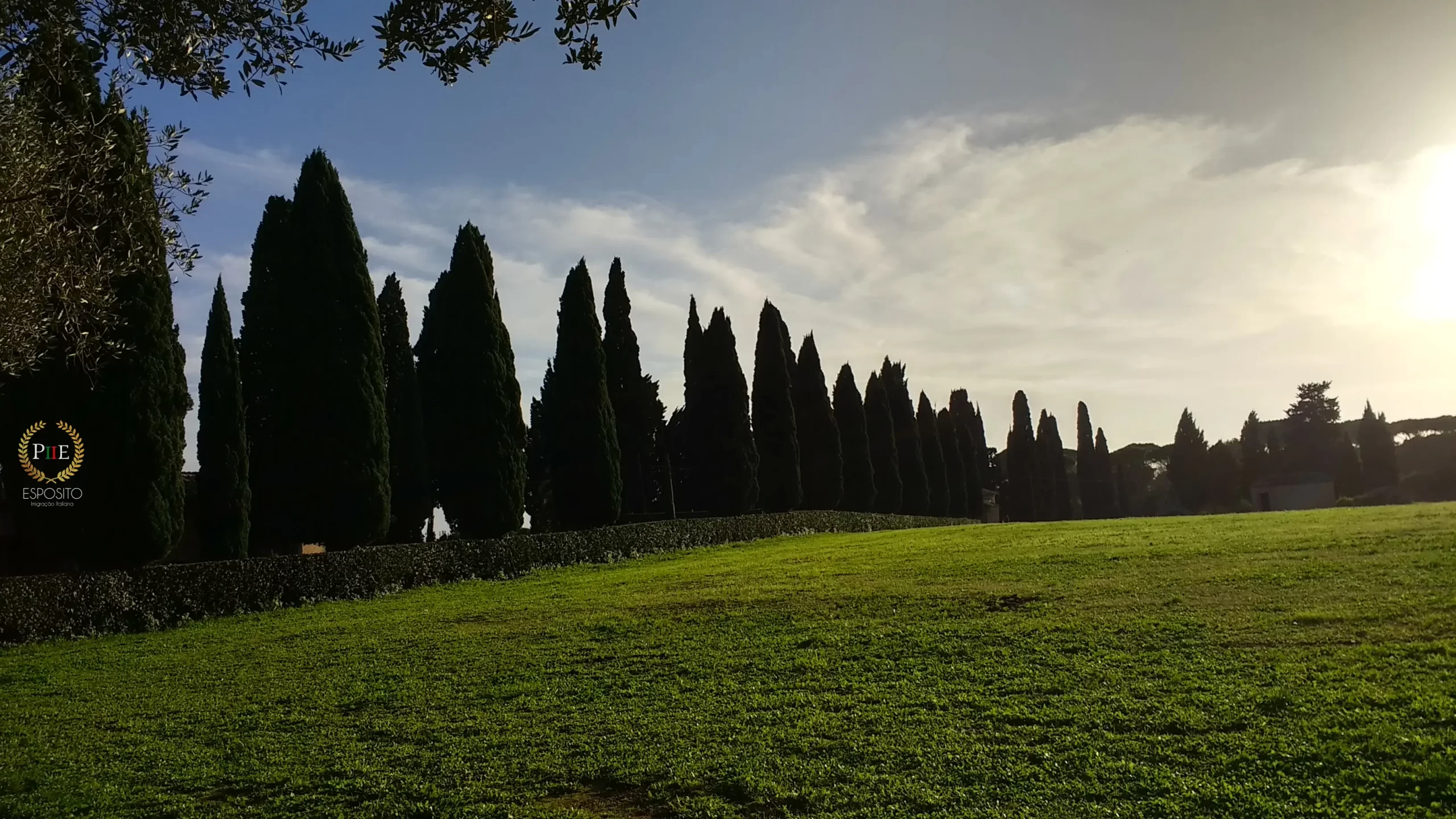 Via Appia - Ciprestes Tumbas de São Calixto (Roma - Itália)